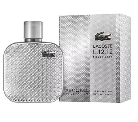 Lacoste Silver Grey 3.4oz Eau de Parfum for Men