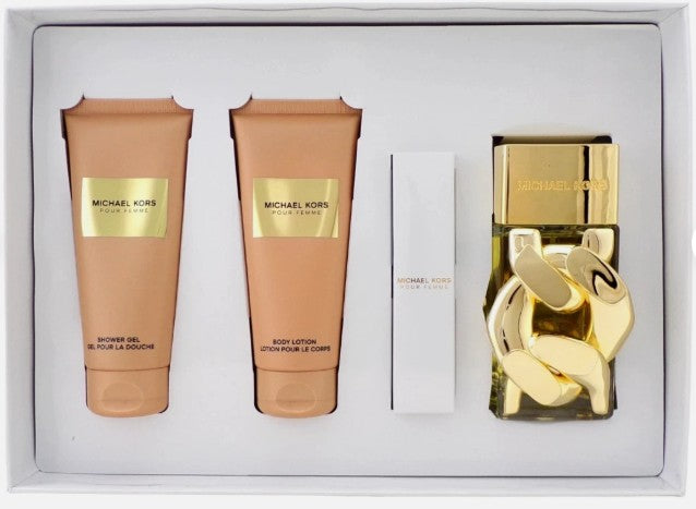 Michael Kors Femme Set 3.4oz + Travel Spray, Body Lotion, Shower Gel