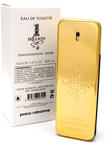 Tester One Million by Paco Robanne 3.4oz Eau de Toilette for Men