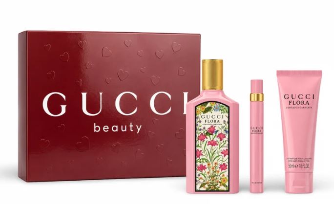 Gucci Flora Gorgeous Gardenia 3.4oz Edp + 0.33oz Mini + 1.6oz Body Lotion