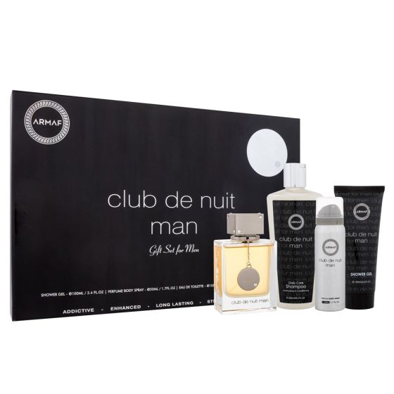 Armaf Club de Nuit Man 3.4oz Edp+Body Spray+Gel+Shampoo