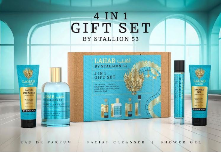 Emper Lahab 3.4oz Edp+20ml+ Gel+Facial Cleaner By Stallion 53