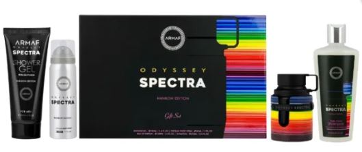 Armaf Odyssey Spectra 3.4oz Edp+Body Spr+Gel+Shampoo