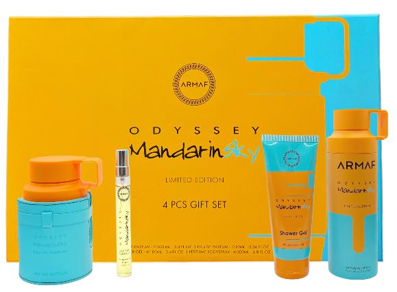 Lux Odyssey Mandarin Sky 3.4oz Edp+10ml+Gel+Mist By Armaf