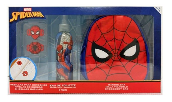 Spiderman 150 Eau de Toilette + Shoe Lace Buckles + Crossbody Bag
