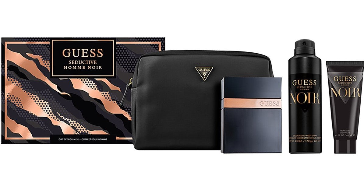 Guess Seductive Homme Noir Set 3.4oz Edt + 3pcs