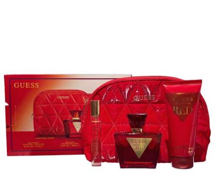 Guess Seductive Red Ladies 2.5oz Edp+3.4oz Lotion+15ml Mini+Bag