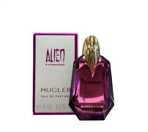 Mugler Alien Hypersense Eau de Parfum 6 ml 0.2 oz mini purple bottle and box