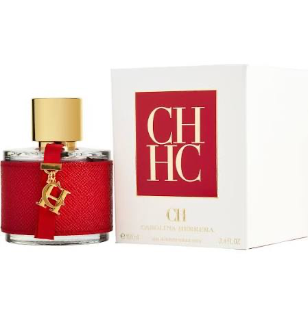 CH Carolina Herrera Eau de Toilette for Women 3.4 oz red bottle and box