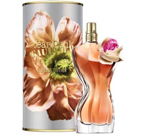 Jean Paul Gaultier La Belle Flower Edition bottle and floral canister
