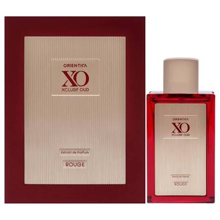 Orientica XO Xclusif Oud Rouge Extrait De Parfum bottle and box