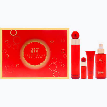 Perry Ellis 360 Red fragrance gift set for women in a red presentation box
