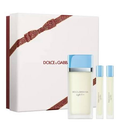 Dolce & Gabbana Light Blue women's Eau de Toilette gift set, 3.4 oz bottle and two 10 ml sprays with box