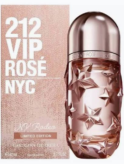 Carolina Herrera 212 VIP Rosé Rodeo Limited Edition Eau de Parfum bottle and box