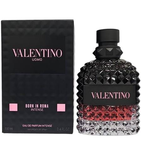 Valentino Uomo Born in Roma Intense Eau de Parfum bottle and black box
