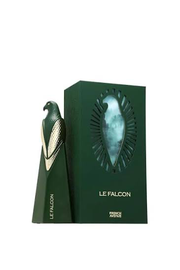 French Avenue Le Falcon falcon-shaped perfume bottle and green box