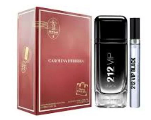 Carolina Herrera 212 VIP Black 3.4 oz Eau de Parfum and 10 ml mini gift set