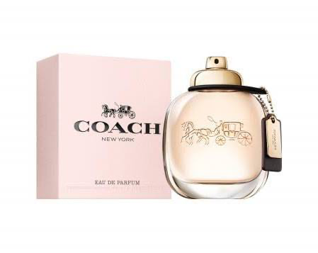 Coach New York Eau de Parfum pale pink bottle and box