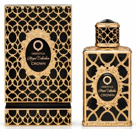 Orientica Crown 2.7oz Eau De Parfum Royal Collection bottle and box