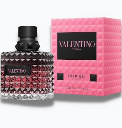 Valentino Donna Born in Roma Intense bottle and pink box