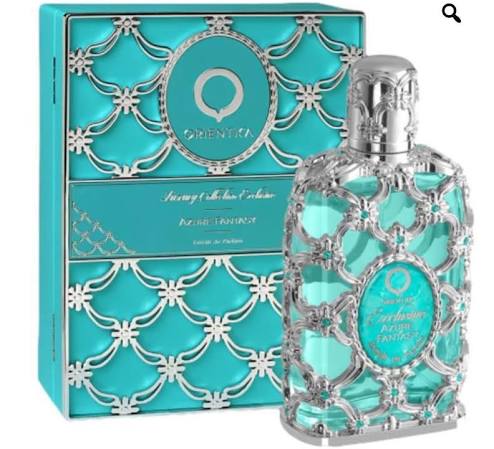 Orientica Azure Fantasy Luxury Collection Eau De Parfum bottle and box