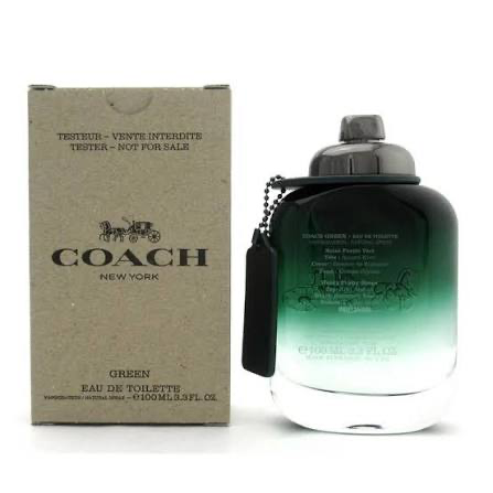 Coach Green 3.4 oz Eau de Toilette bottle and tester box marked Not for Sale