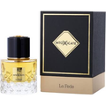 La Fede Intoxicate perfume bottle with black cap beside black and gold box