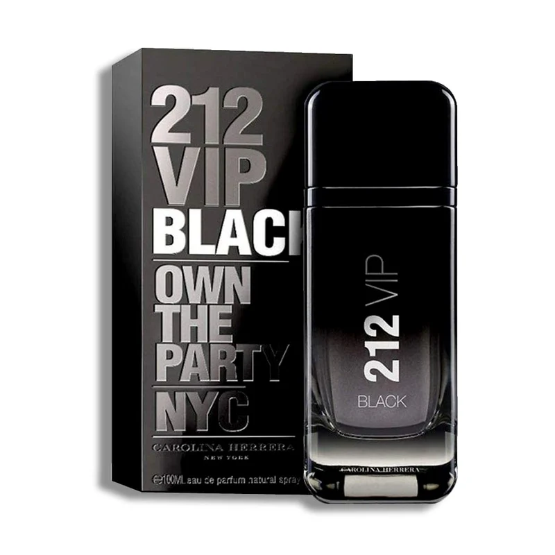 Carolina Herrera 212 VIP Black Eau de Parfum 3.4 oz black bottle and box