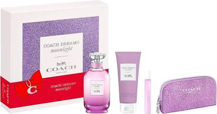 Coach Dreams Moonlight gift set with perfume, mini, lotion and purple pouch