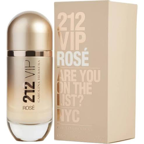 Carolina Herrera 212 VIP Rosé perfume bottle and box