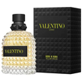 Valentino Uomo Born in Roma Yellow Dream Eau de Toilette bottle and black box