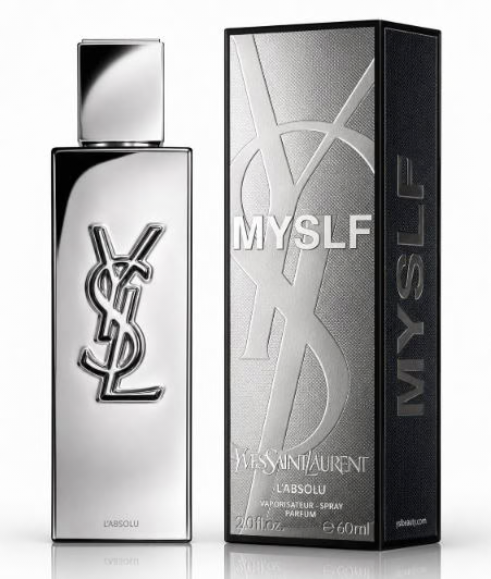 Yves Saint Laurent MYSLF L'Absolu silver Parfum bottle and box
