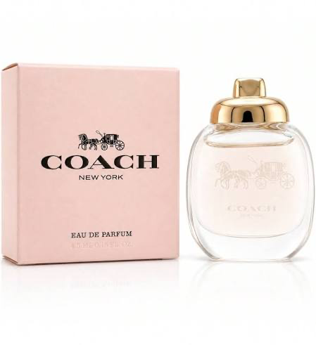 Coach New York mini Eau de Parfum bottle with pink box
