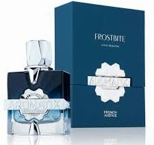 French Avenue Frostbite perfume bottle and blue box