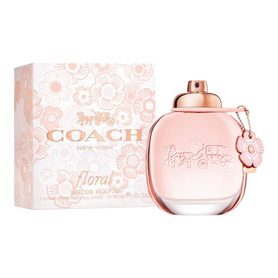 Coach New York Floral pink perfume bottle and box