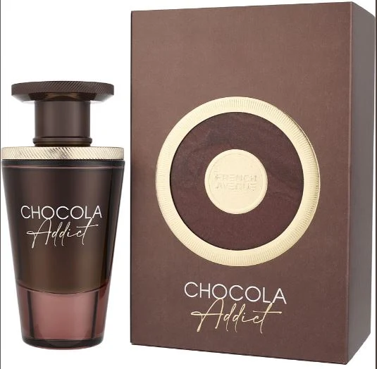 French Avenue Chocola Addict perfume bottle and brown box
