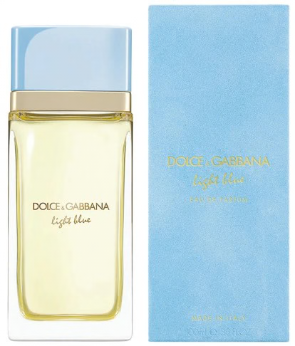 Dolce & Gabbana Light Blue Eau de Parfum 3.4 oz women's retail bottle and blue box
