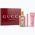 Gucci Flora Gorgeous Gardenia gift set with Eau de Parfum, mini, and body lotion