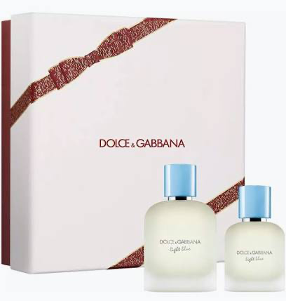 Dolce & Gabbana Light Blue men's Eau de Toilette gift set with 4.2 oz and 50 ml bottles and box