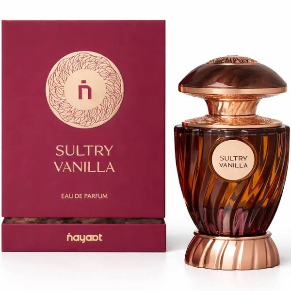 Hayaat Sultry Vanilla Eau De Parfum bottle and box