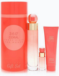 Perry Ellis 360 Coral Canister Gift Set with Eau de Parfum, shower gel, and mini