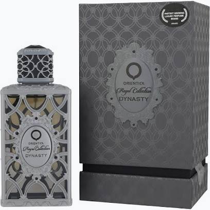 Orientica Dynasty Royal Collection Eau De Parfum bottle and box