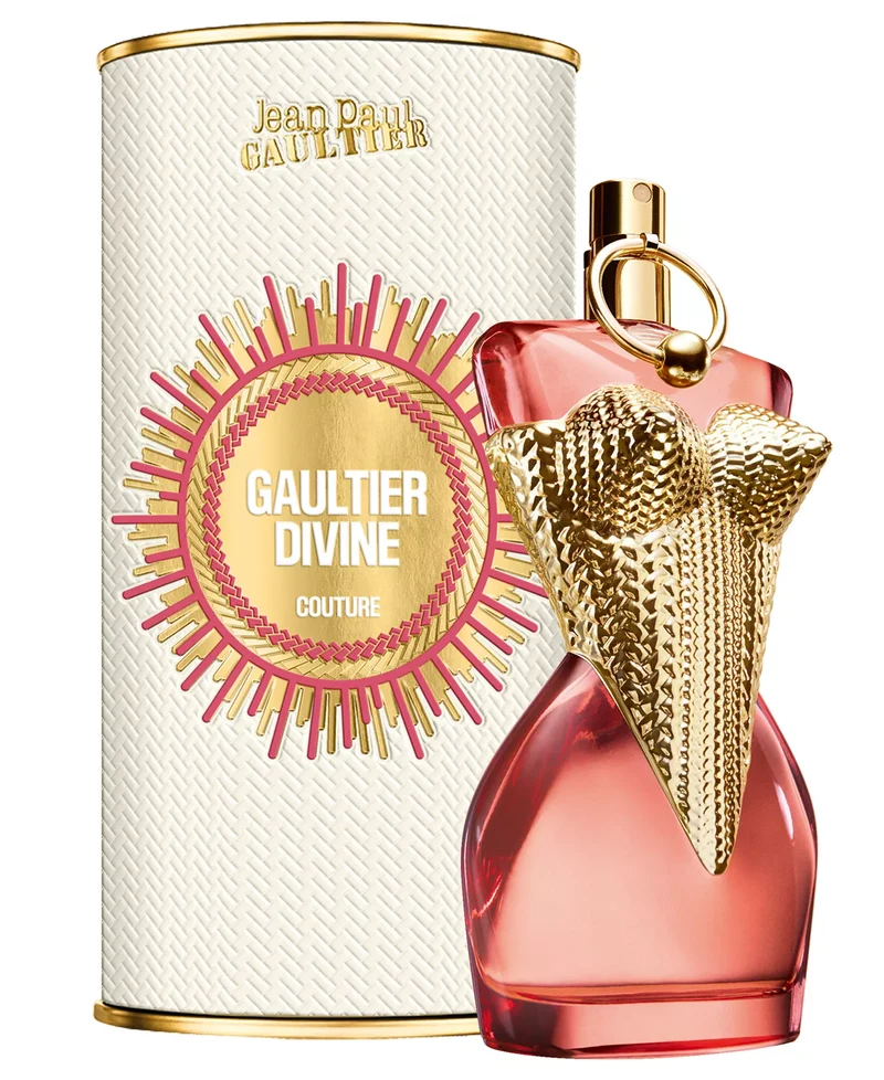 Jean Paul Gaultier Gaultier Divine Couture perfume bottle and canister