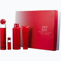 Perry Ellis 360 Red for Men four-piece fragrance gift set in red packaging