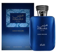 Hawas Gold Digger For Him 3.4 oz Eau de Parfum blue bottle and box by Rasasi