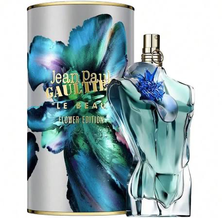 Jean Paul Gaultier Le Beau Flower Edition perfume bottle and packaging