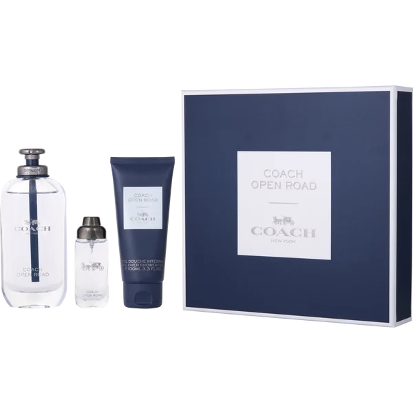Coach Open Road 3.4oz Edt + 15ml Mini + Gel